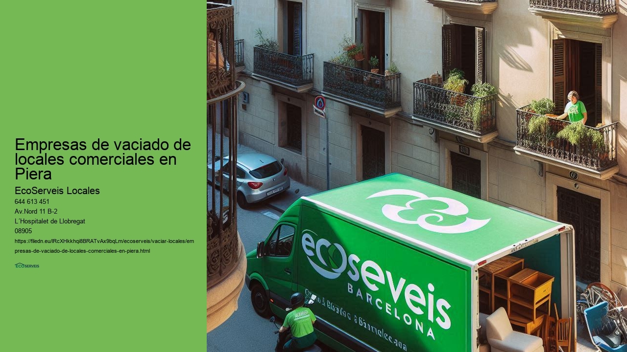 Empresas de vaciado de locales comerciales en Piera 