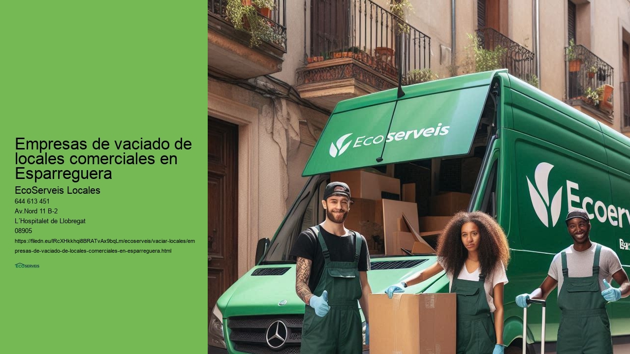 Empresas de vaciado de locales comerciales en Esparreguera 