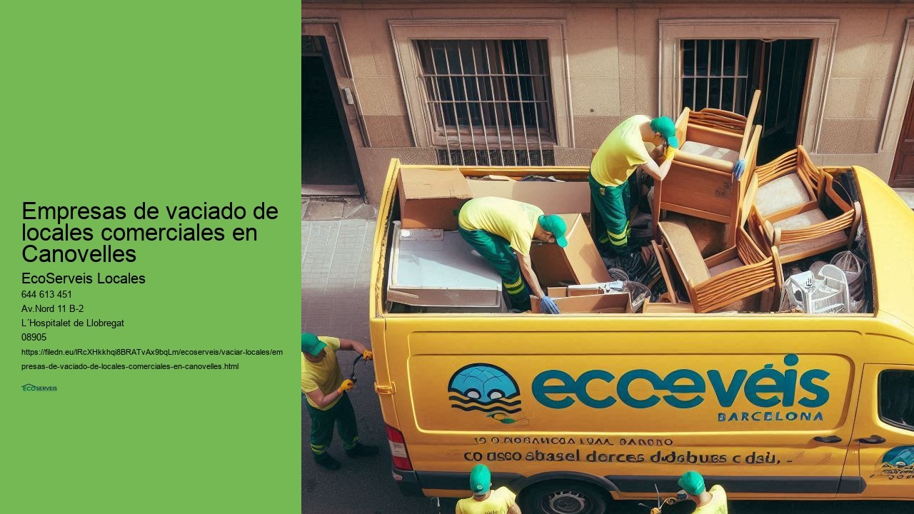 Servicios personalizados para vaciado de locales comerciales en Canovelles