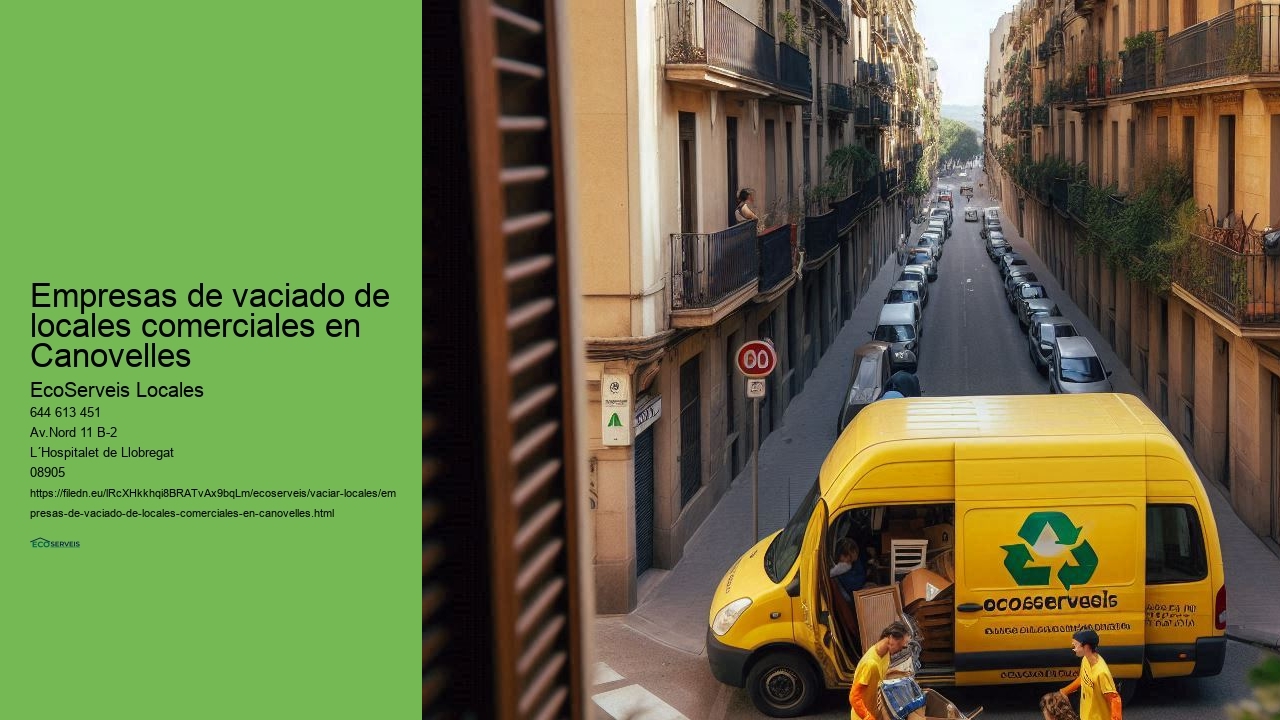 Gestión total del vaciado de locales comerciales en Canovelles