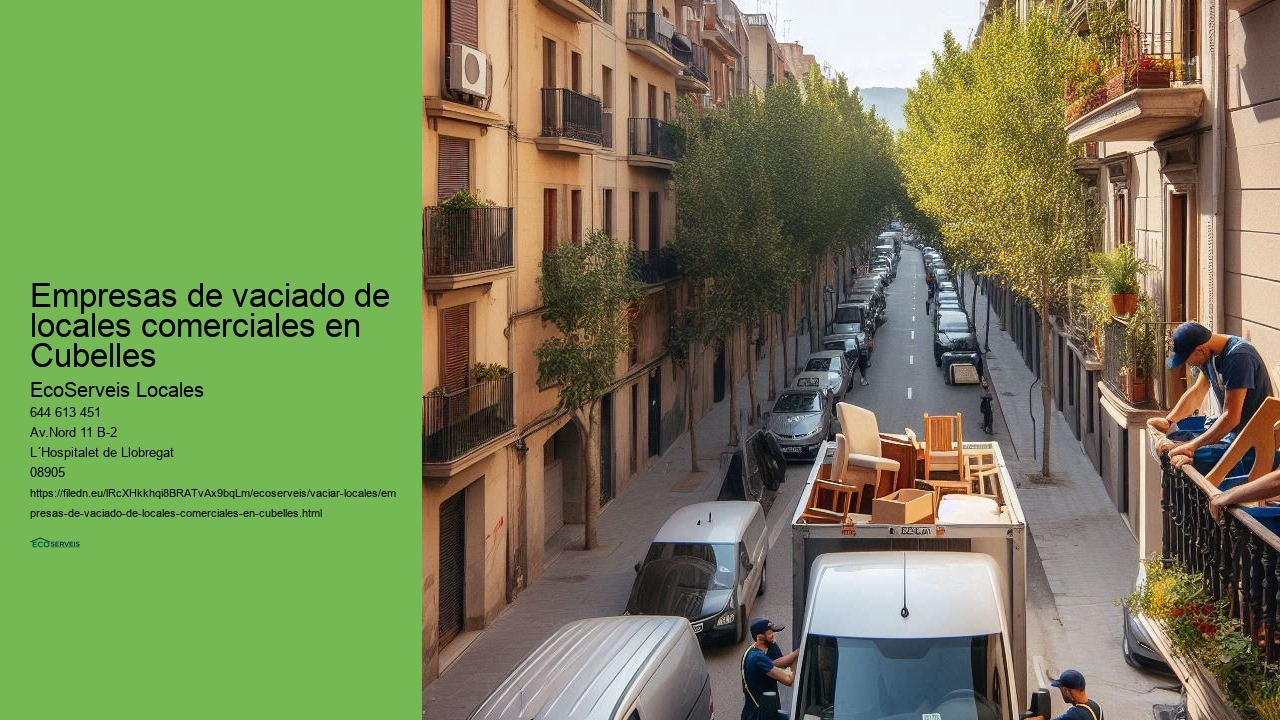 Atención a la seguridad en el vaciado de locales comerciales en Cubelles