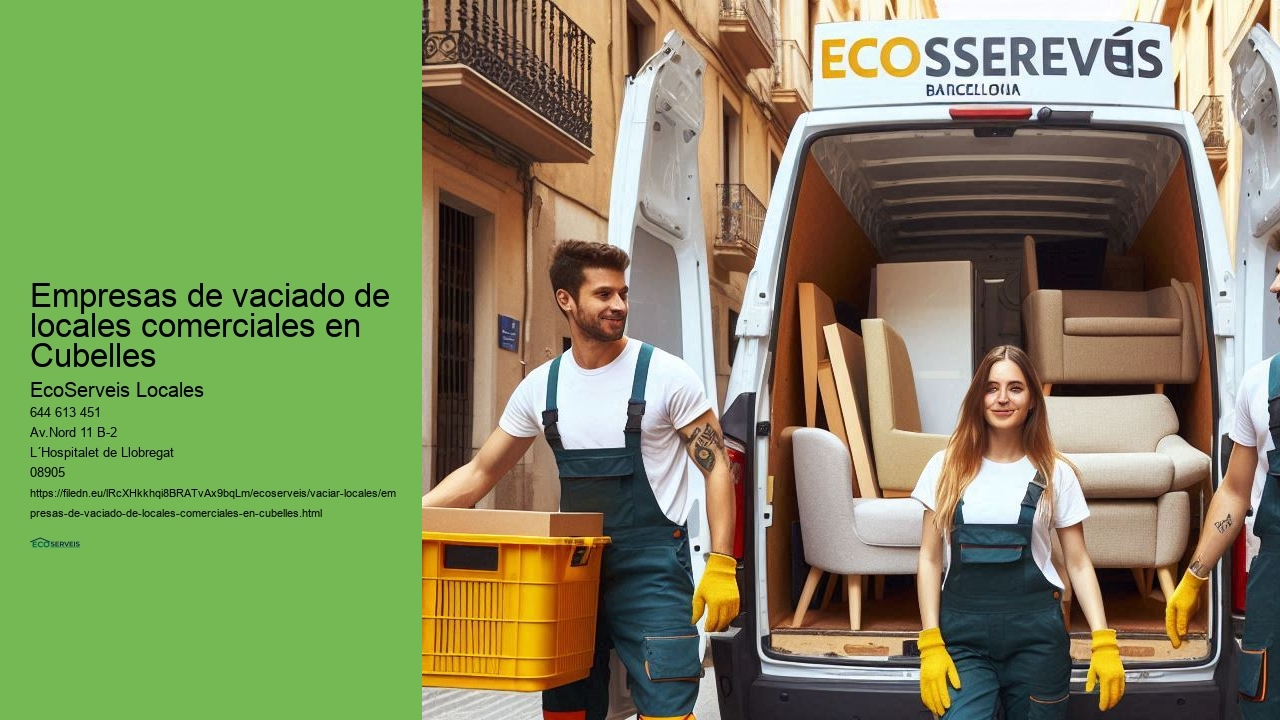 Asesoramiento personalizado para vaciado de locales comerciales en Cubelles