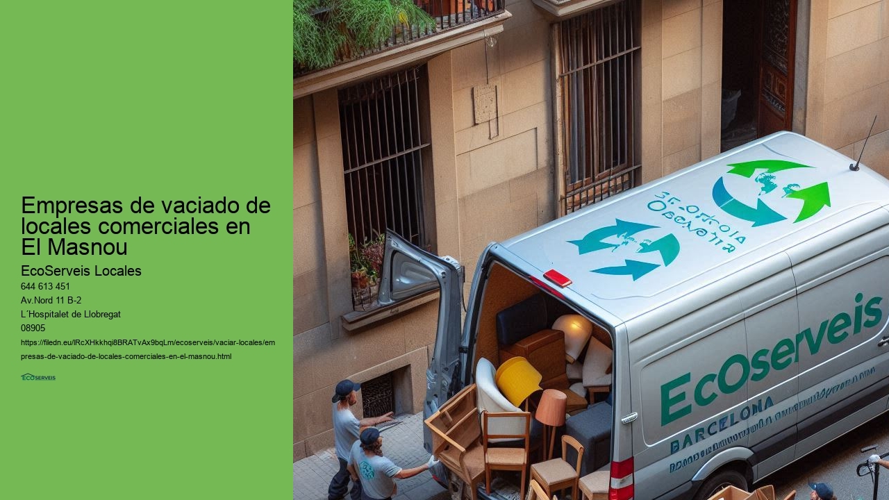 Planificación profesional para el vaciado de locales comerciales en El Masnou