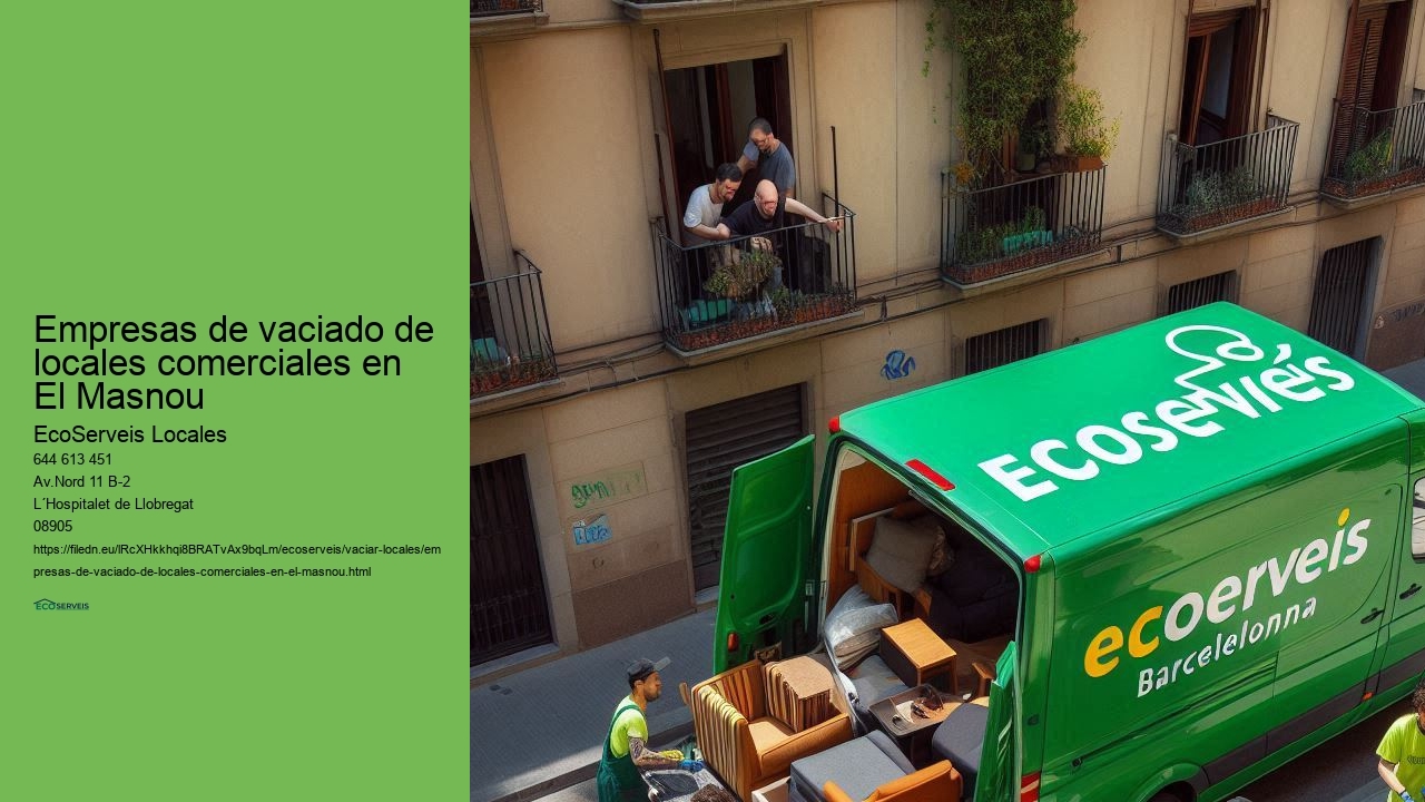 Vaciado de locales comerciales en El Masnou para renovaciones y remodelaciones