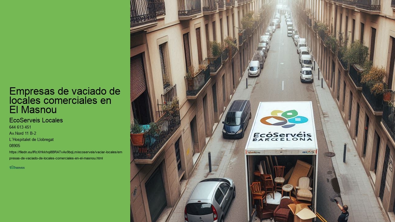 EcoServeis El Masnou: vaciado de locales comerciales con soluciones innovadoras