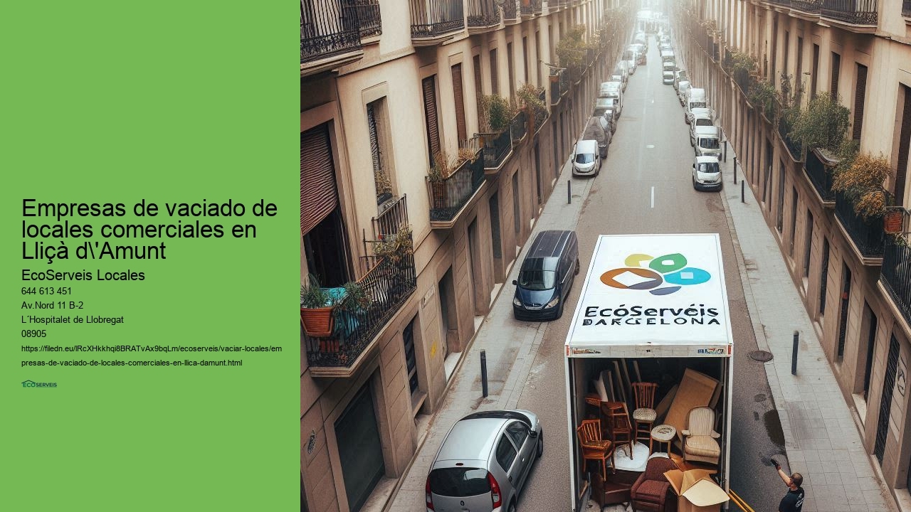 Vaciado de locales comerciales con técnicas avanzadas en Lliçà d'Amunt