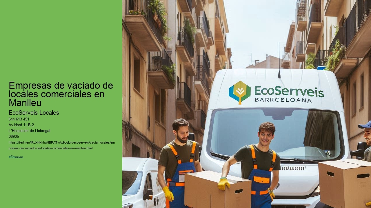 Limpieza profunda y vaciado de locales comerciales en Manlleu con servicios adicionales