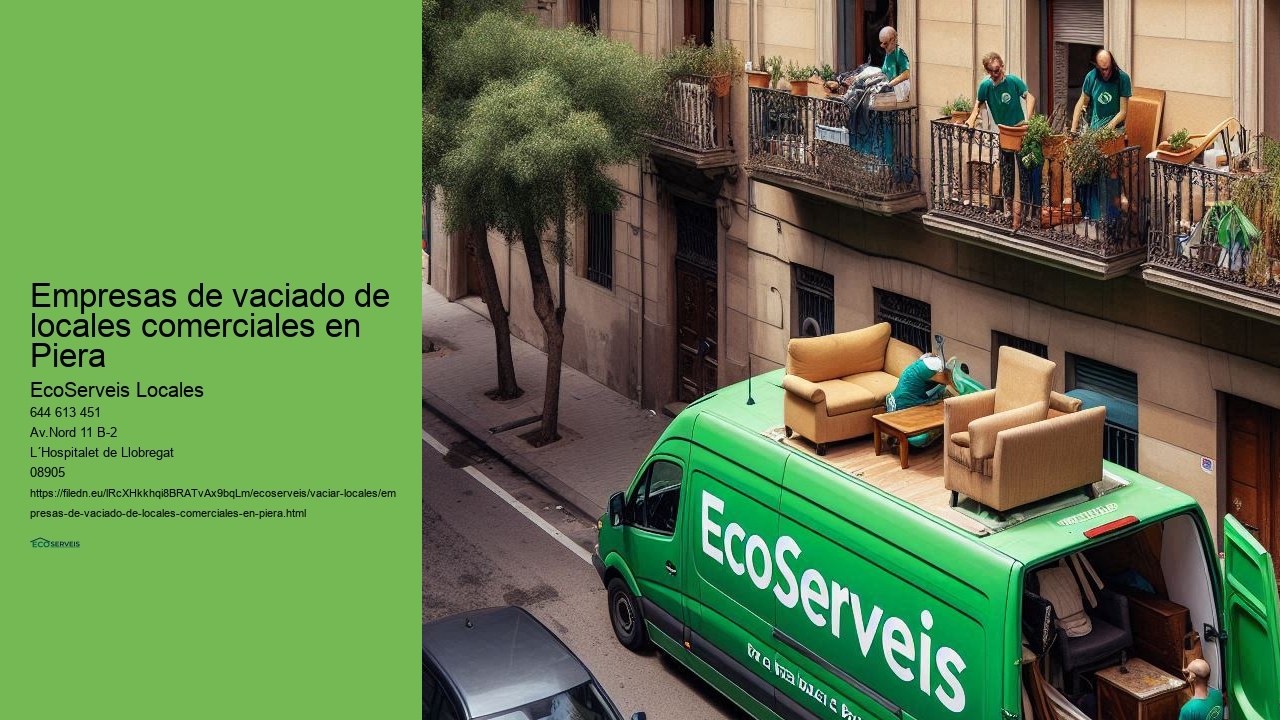 Retirada de objetos en locales comerciales en Piera sin complicaciones de EcoServeis