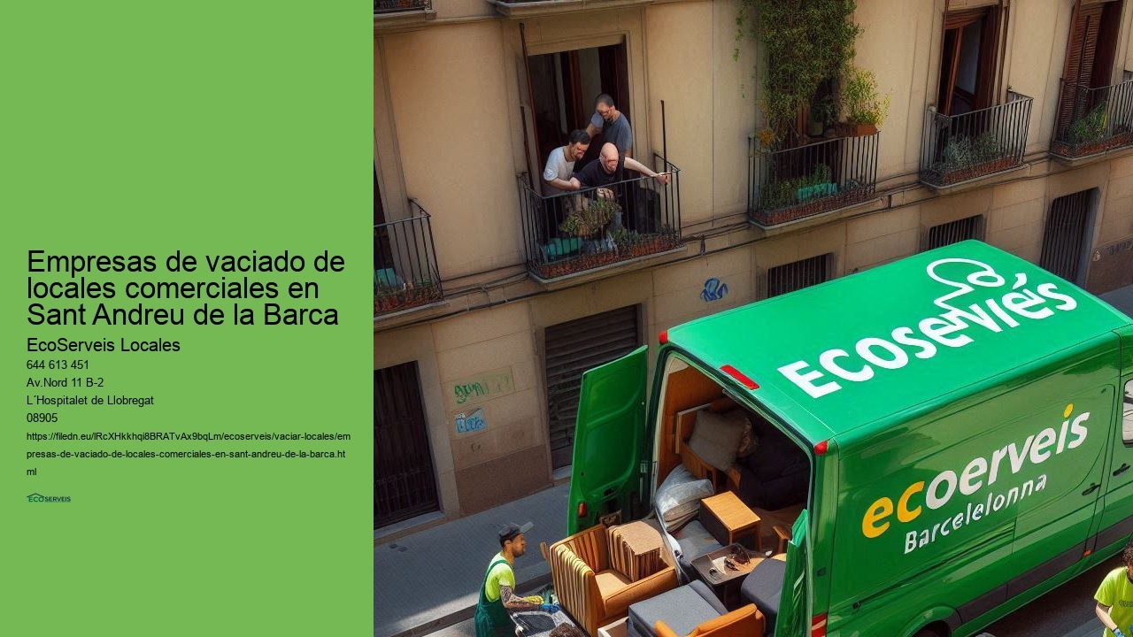 Desmantelamiento de locales comerciales en Sant Andreu de la Barca por profesionales de EcoServeis