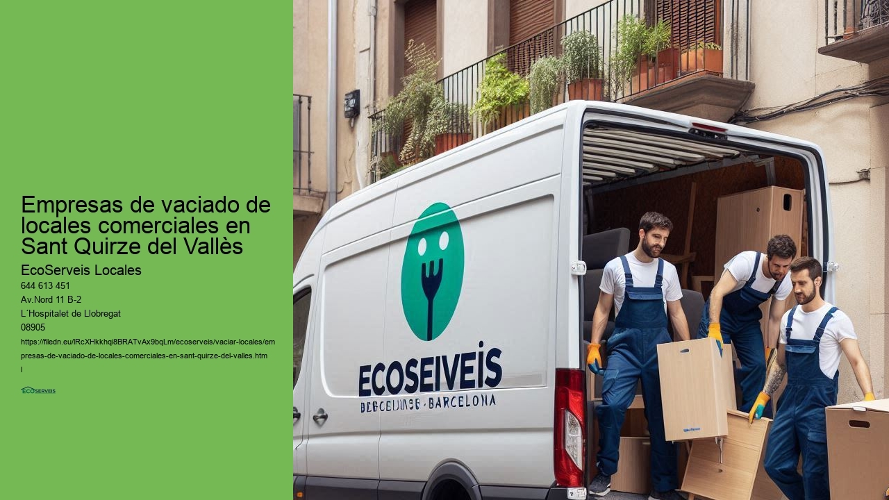 Retirada de objetos en locales comerciales en Sant Quirze del Vallès sin complicaciones de EcoServeis