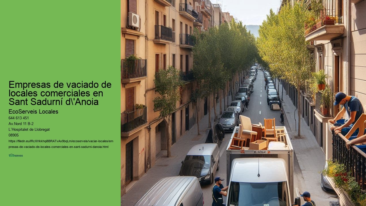 EcoServeis Sant Sadurní d'Anoia: vaciado de locales comerciales con equipo profesional