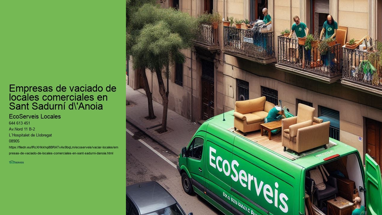 Presupuestos detallados para el vaciado de locales comerciales en Sant Sadurní d'Anoia