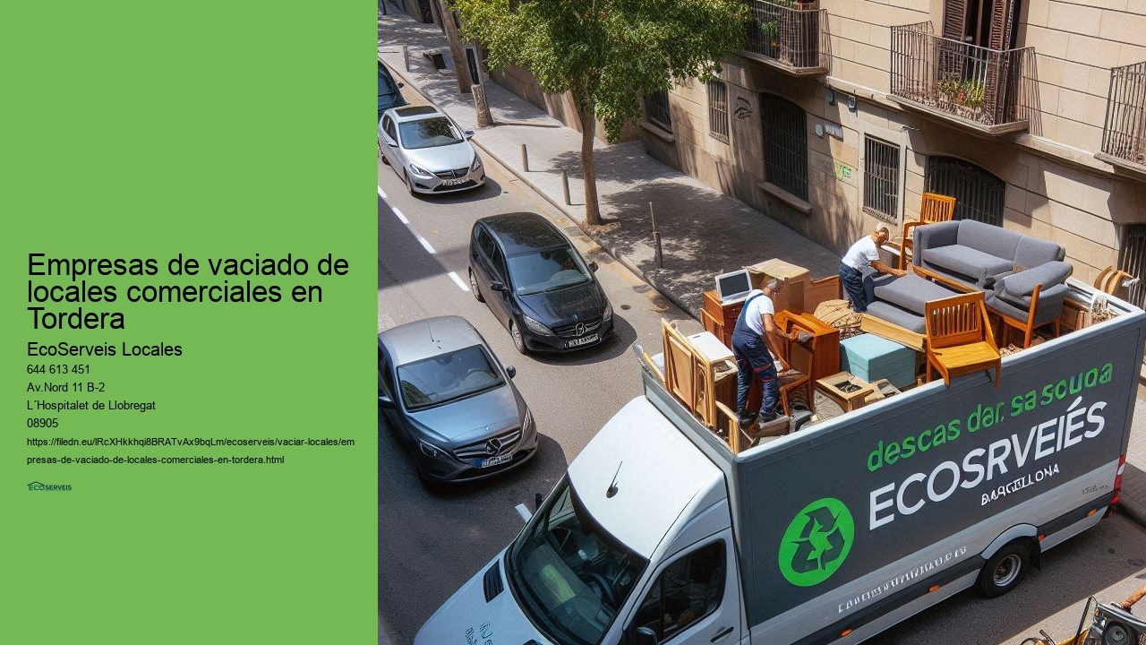 Retirada de bienes en locales comerciales en Tordera con transporte y reciclaje