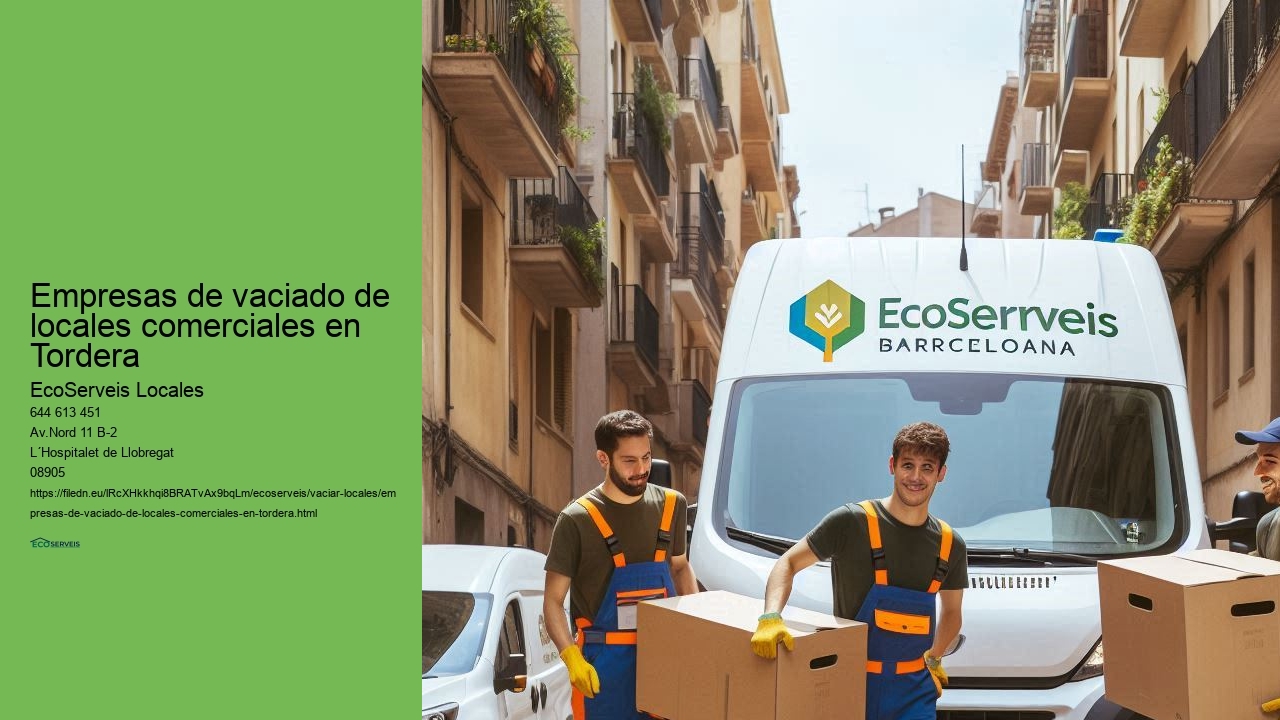 Servicios de vaciado de locales comerciales en Tordera con manejo seguro de residuos